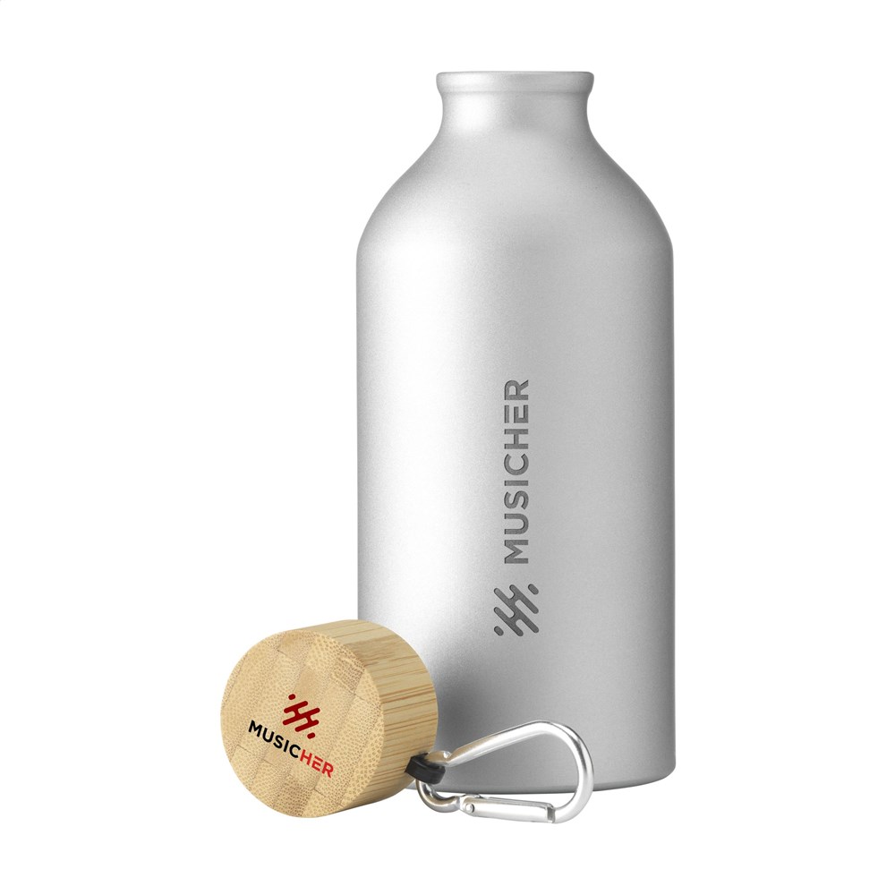 AluBamboo GRS Recycled Alu 500 ml water bottle