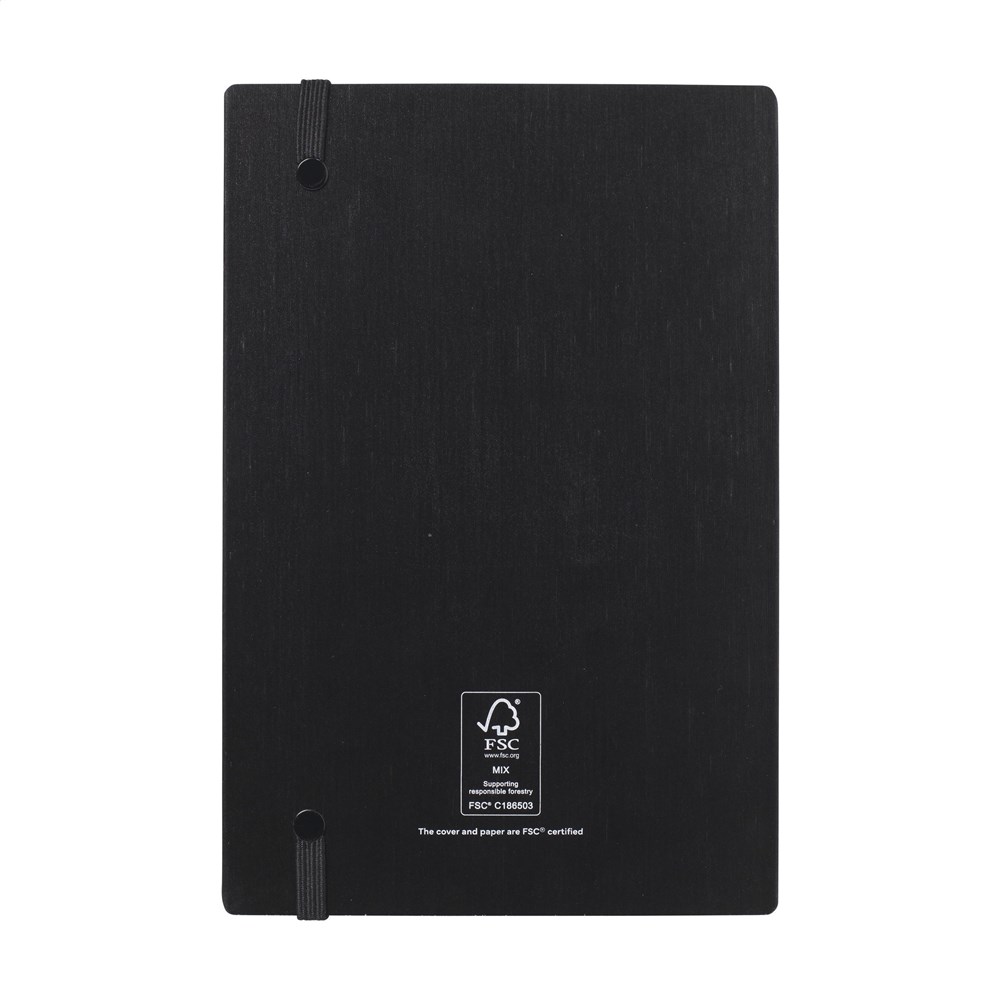 Bamboo Journal Naked Spine Paper Notebook Black A5